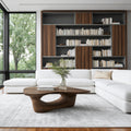 Natural Solid Wood Coffee Table – Sculptural Modern Style