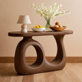 Organic Loop Natural Solid Wood Console Table for Entryway Decor