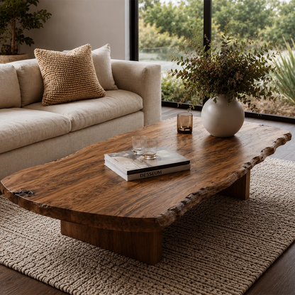 Flowing Sculptural Modern Coffee Table Crafted from Natural Solid Wood - Livewoodcraft - 10