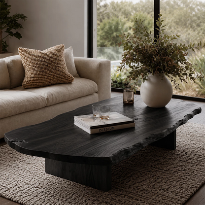 Flowing Sculptural Modern Coffee Table Crafted from Natural Solid Wood - Livewoodcraft - 2