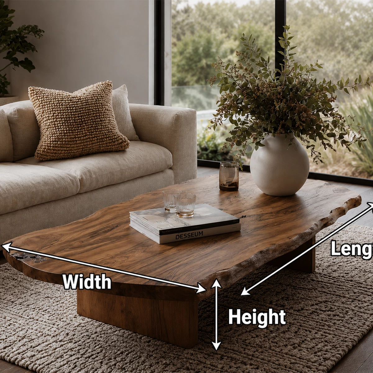 Flowing Sculptural Modern Coffee Table Crafted from Natural Solid Wood - Livewoodcraft - 6