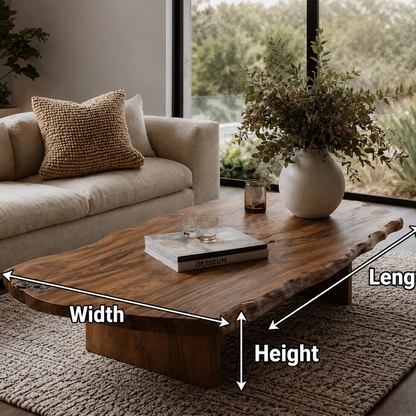 Flowing Sculptural Modern Coffee Table Crafted from Natural Solid Wood - Livewoodcraft - 6