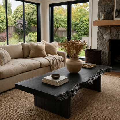 Live Edge Modern Coffee Table Crafted from Natural Solid Wood - Livewoodcraft - 9