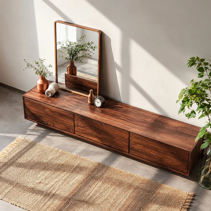 Minimalist Low Profile TV Stand with Seamless Storage Design - Livewoodcraft - 6