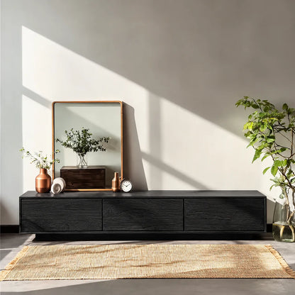 Minimalist Low Profile TV Stand with Seamless Storage Design - Livewoodcraft - 9