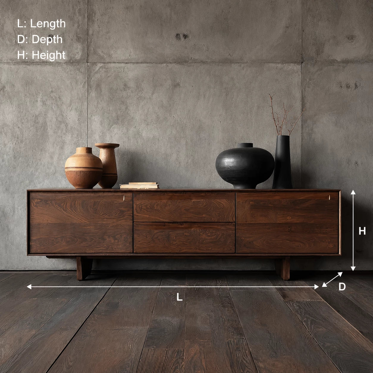 Minimalist Natural Solid Wood TV Stand with Drawer and Cabinet Storage - Livewoodcraft - 2