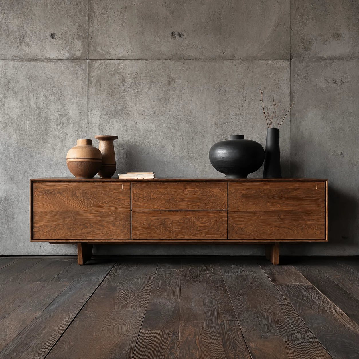 Minimalist Natural Solid Wood TV Stand with Drawer and Cabinet Storage - Livewoodcraft - 8