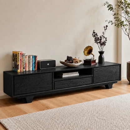 Modern TV Stand with Cabinet Storage and Center Drawer Console - Livewoodcraft - 10