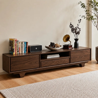 Modern TV Stand with Cabinet Storage and Center Drawer Console - Livewoodcraft - 8