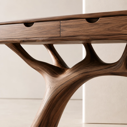 Natural Solid Wood Console Table Branch Frame Wabi Sabi Style - Livewoodcraft - 5