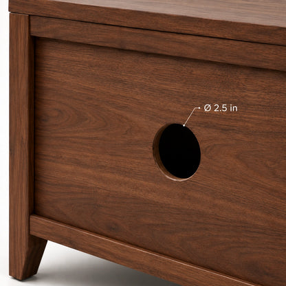 Natural Solid Wood TV Stand Curved Loop Modern Style - Livewoodcraft - 11