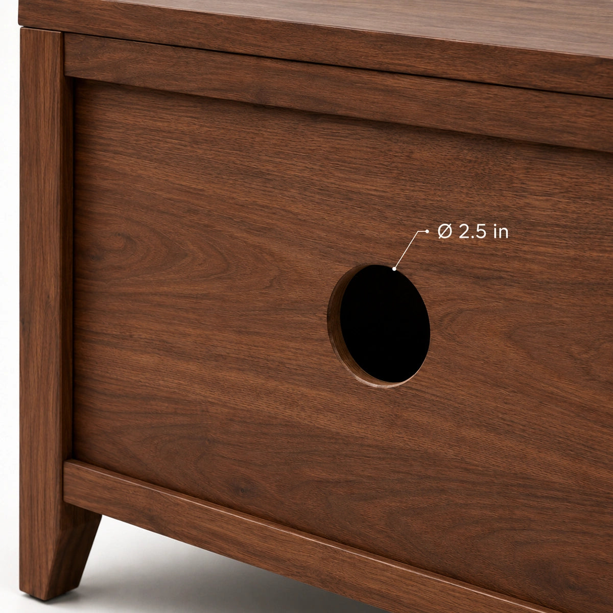 Natural Solid Wood TV Stand Sculptural Loop Modern Style - Livewoodcraft - 12