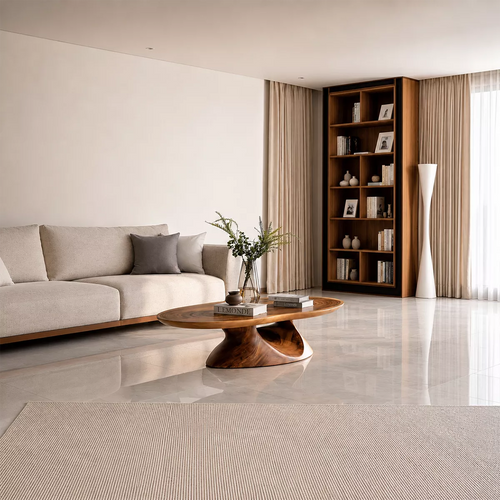 Round Solid Wood Coffee Table With Sculptural Hollow Base And Natural Wood Grain For Modern Living Room - Livewoodcraft