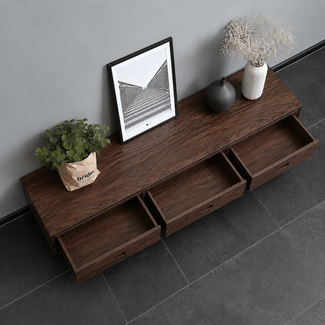 Scandinavian Natural Solid Wood TV Stand with Three Drawer Storage - Livewoodcraft - 8