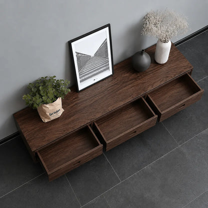 Scandinavian Natural Solid Wood TV Stand with Three Drawer Storage - Livewoodcraft - 8