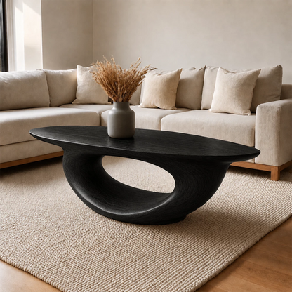 Sculptural Modern Coffee Table Crafted from Natural Solid Wood - Livewoodcraft - 2