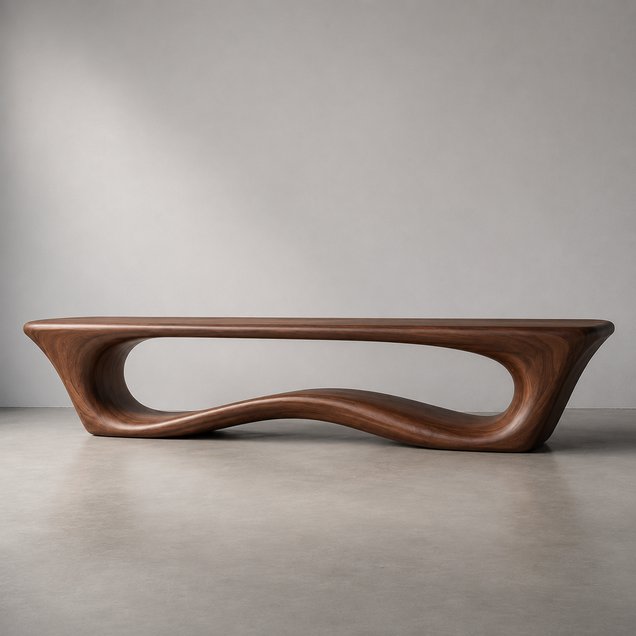 Sculptural Wave Wood Console Table – Organic Natural Wood Console for Modern Interior - Livewoodcraft - 2752 - 3