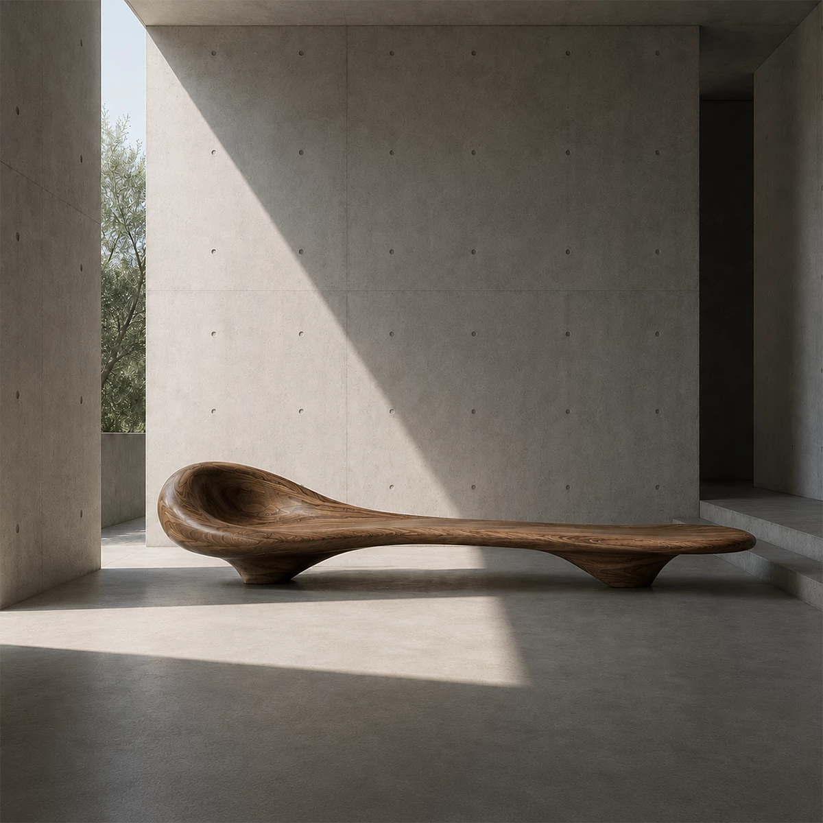 Sculptural Wood Chaise Lounge – Organic Natural Wood Lounge Chair for Modern Interior - Livewoodcraft - 4