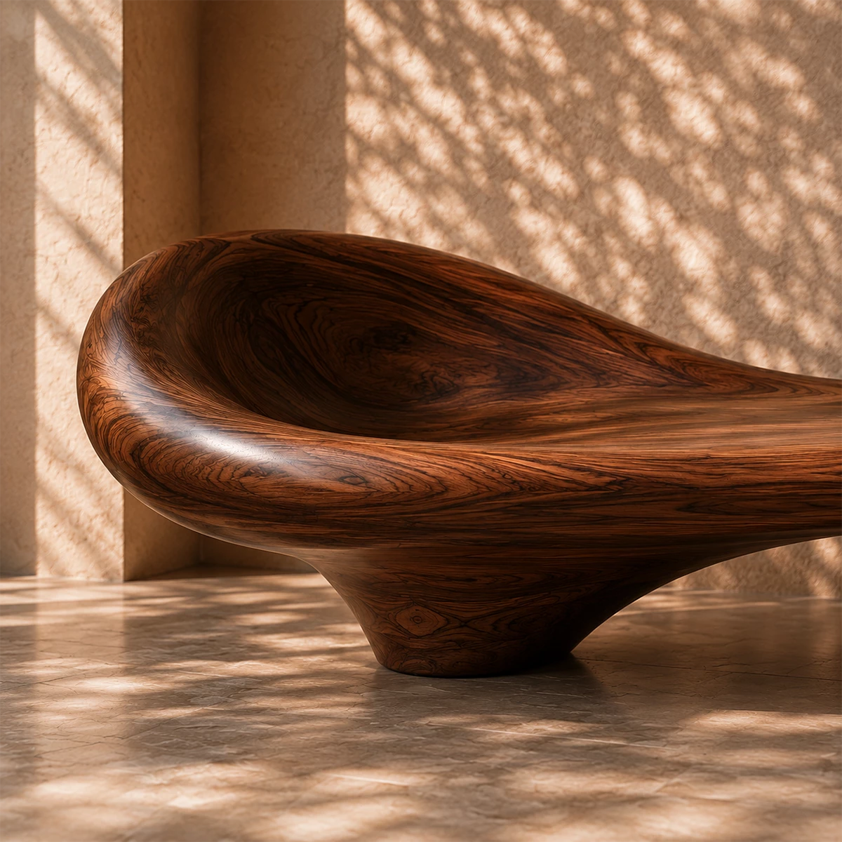 Sculptural Wood Chaise Lounge – Organic Natural Wood Lounge Chair for Modern Interior - Livewoodcraft - 7
