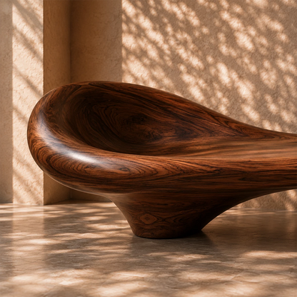 Sculptural Wood Chaise Lounge – Organic Natural Wood Lounge Chair for Modern Interior - Livewoodcraft - 7