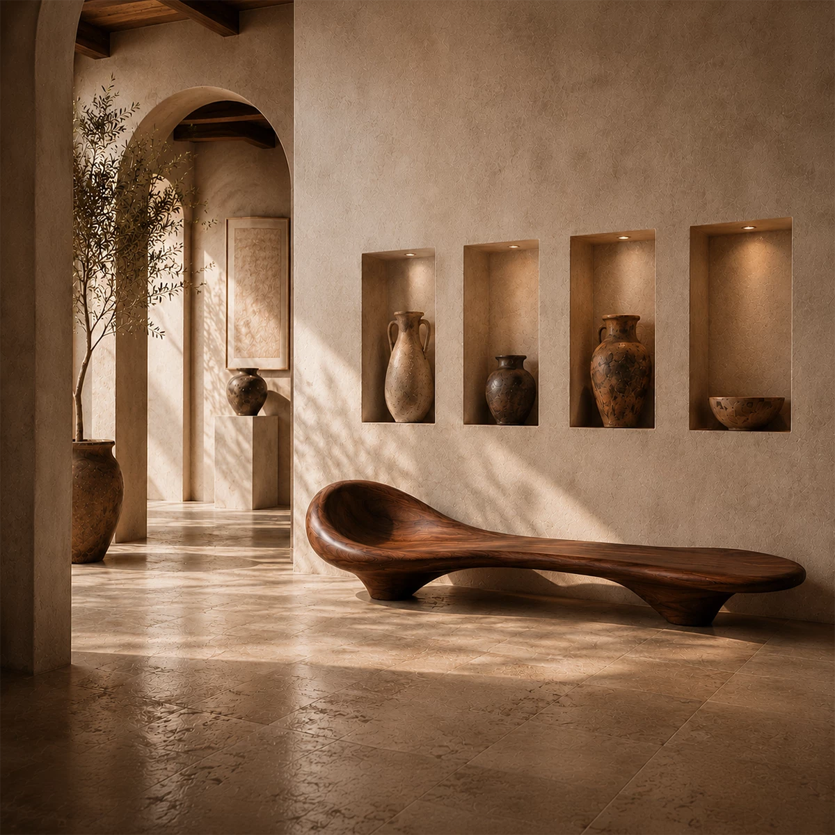 Sculptural Wood Chaise Lounge – Organic Natural Wood Lounge Chair for Modern Interior - Livewoodcraft - 8