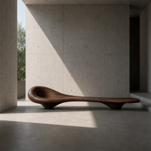 Sculptural Wood Chaise Lounge – Organic Natural Wood Lounge Chair for Modern Interior - Livewoodcraft