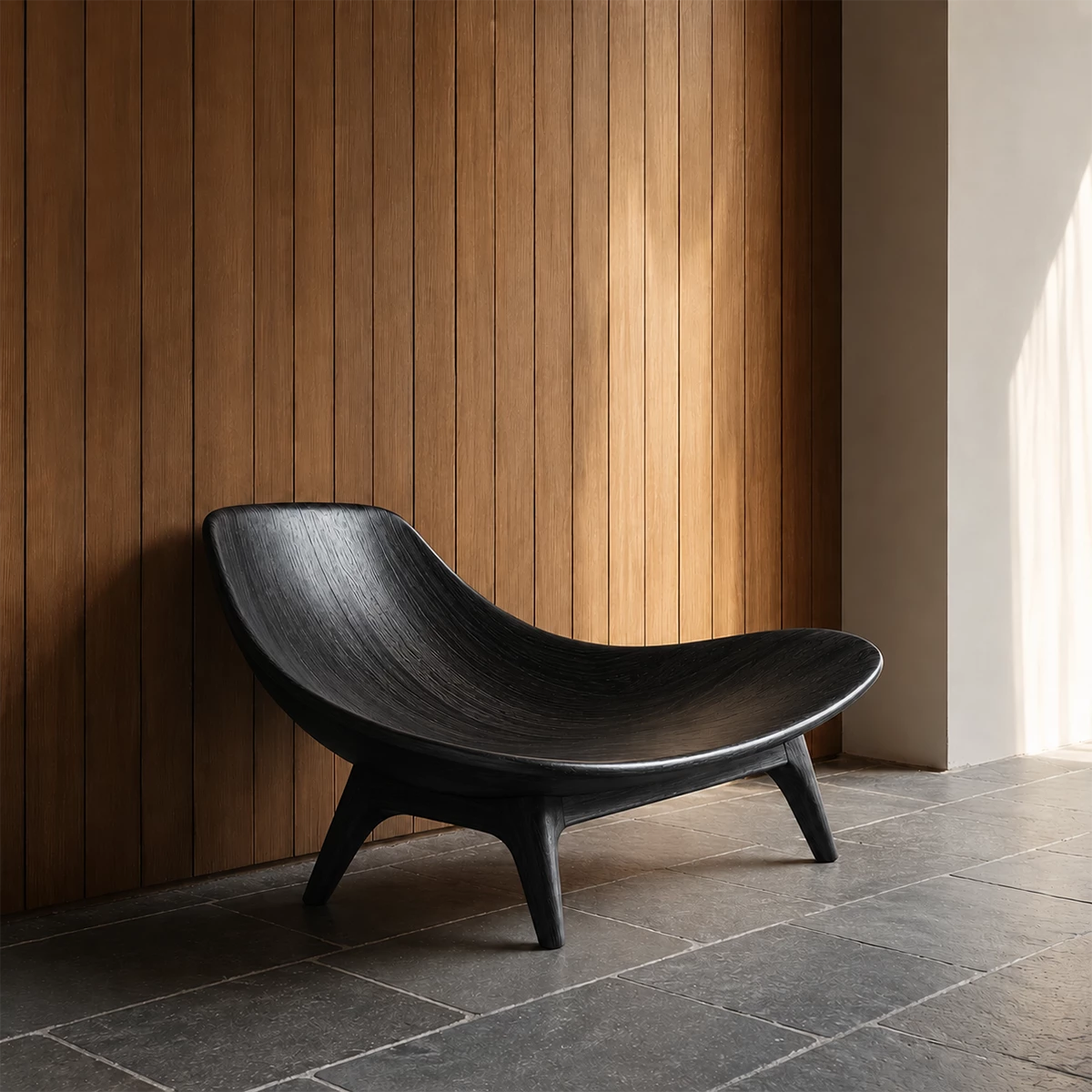 Sculptural Wood Lounge Chair – Organic Natural Wood Chaise for Modern Interior - Livewoodcraft - 3