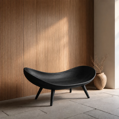 Sculptural Wood Lounge Chair – Organic Natural Wood Chaise for Modern Interior - Livewoodcraft - 4672 - 3