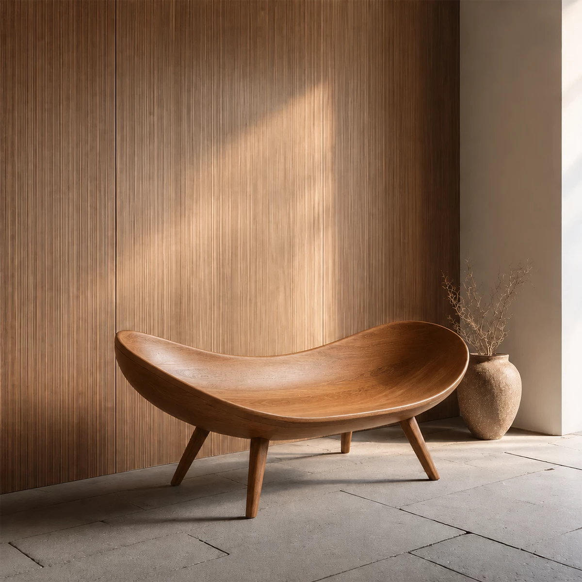 Sculptural Wood Lounge Chair – Organic Natural Wood Chaise for Modern Interior - Livewoodcraft - 4672 - 5