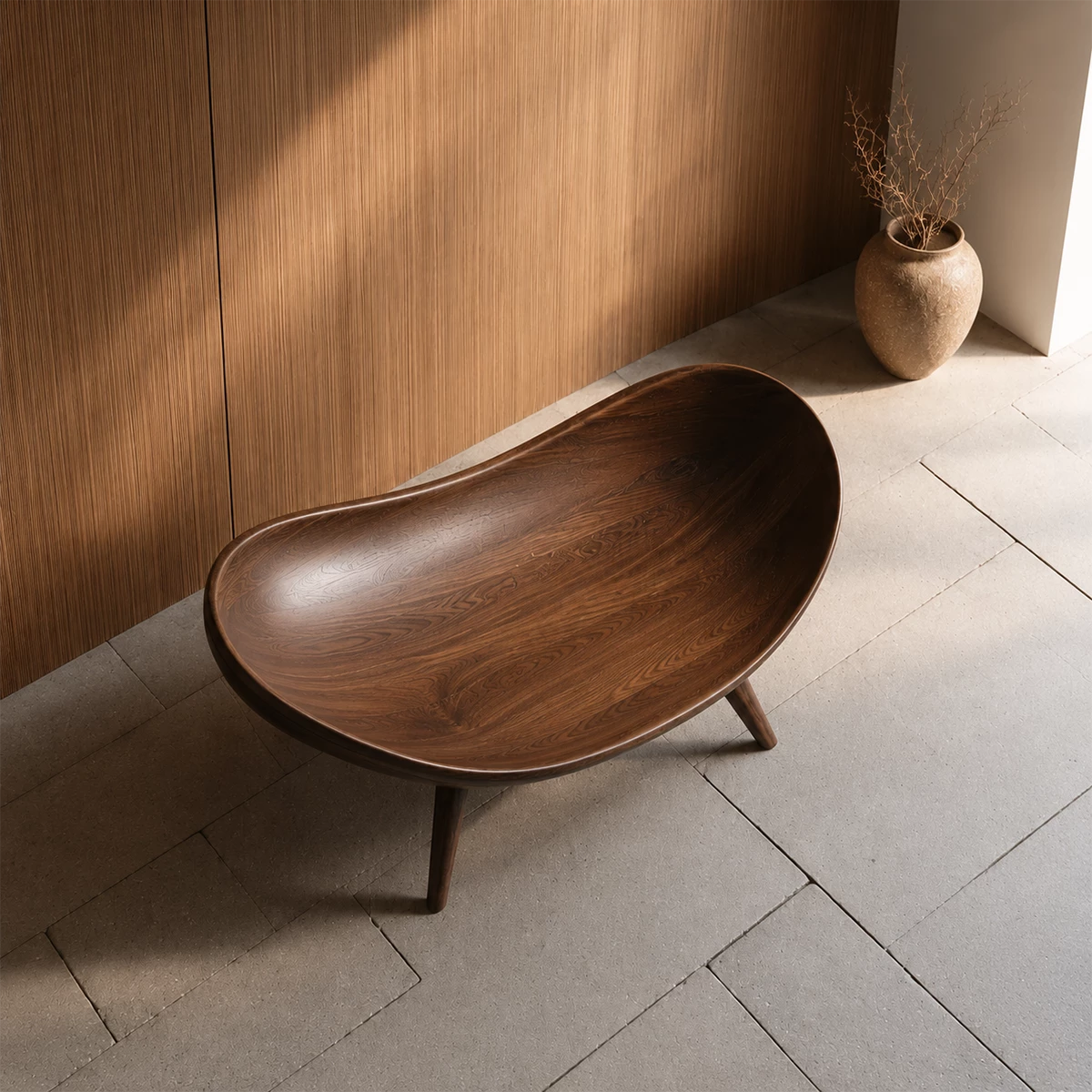 Sculptural Wood Lounge Chair – Organic Natural Wood Chaise for Modern Interior - Livewoodcraft - 4672 - 8