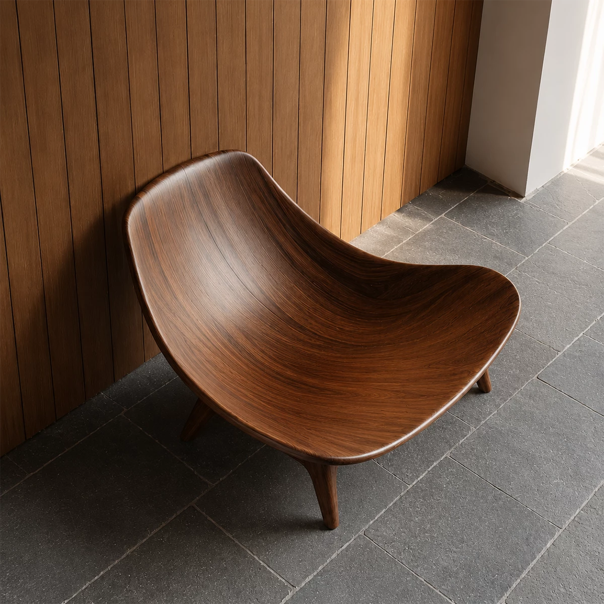 Sculptural Wood Lounge Chair – Organic Natural Wood Chaise for Modern Interior - Livewoodcraft - 9