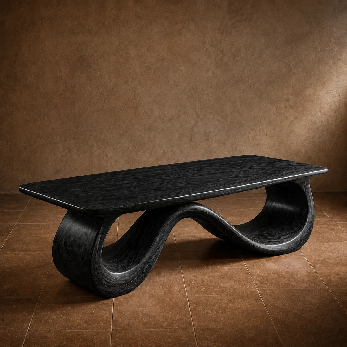 Wave Sculptural Coffee Table Crafted from Natural Solid Wood - Livewoodcraft - 2