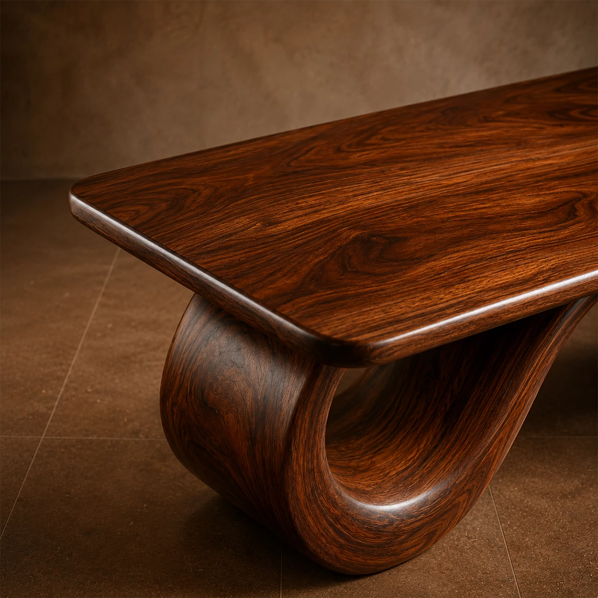 Wave Sculptural Coffee Table Crafted from Natural Solid Wood - Livewoodcraft - 8